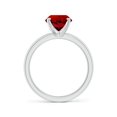 thumbnail image 2 of ANGARA Lab Grown 2.1 Ct Prong-Set Round Ruby Solitaire Engagement Ring for Women in 14K White Gold (Size-8mm) | July Birthstone, Birthday, Anniversary, Jewelry Gift for Women | Lab-Grown Ruby Ring, 2 of 7