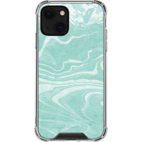 Skinit Marble Mint Marbling iPhone 13 Mini Clear Case