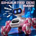 thumbnail image 4 of JoyStone Remote Control Robot Dog Toys for Kids, RC Stunt Robotic Dogs with LED Eyes/Music/Light/Spray, Robot Toys for kids Boys Girls, Pink, 4 of 11