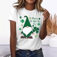 thumbnail image 2 of Aayomet St Patrick's Day Tops For Women Women's V Neck T Shirts Rolled Short Sleeve Side Split Summer Tops Dressy Casual,White XXL, 2 of 3