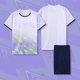thumbnail image 2 of Odeerbi 4-14 Años Conjunto de Verano Para Niños de Atletismo Camiseta de Running de Secado Rápido Camiseta de Manga Corta Transpirable Camiseta de Manga Corta Con Degradado, 2 of 5