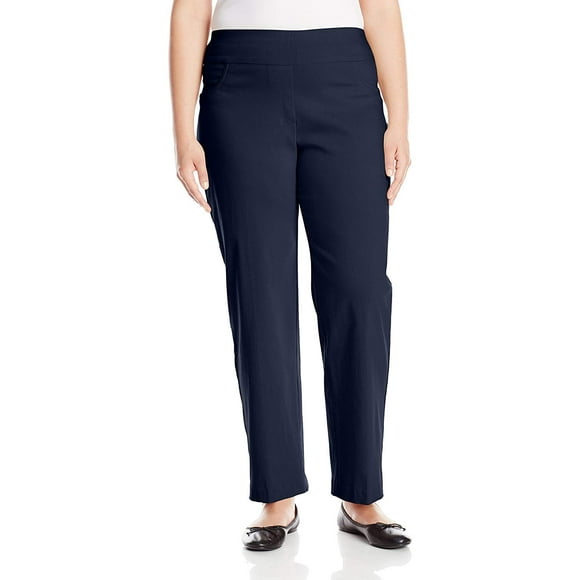 Ruby Rd. Women's Pull-On Solar Millennium Super Stretch Pant, Navy, 16