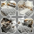 thumbnail image 4 of Pentantan 5ft x 8ft Geometric Shag Area Rugs for Living Room, Moroccan Fluffy Bedroom Carpet, Light Gray, 4 of 8