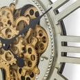 thumbnail image 4 of Yosemite Home Decor 31.5" Modern Pewter Metal Gear Clock in Gold, 4 of 5