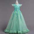 thumbnail image 2 of Vestido IBTOM CASTLE Flower Girls verde turquesa de 9 a 10 años, 2 of 4