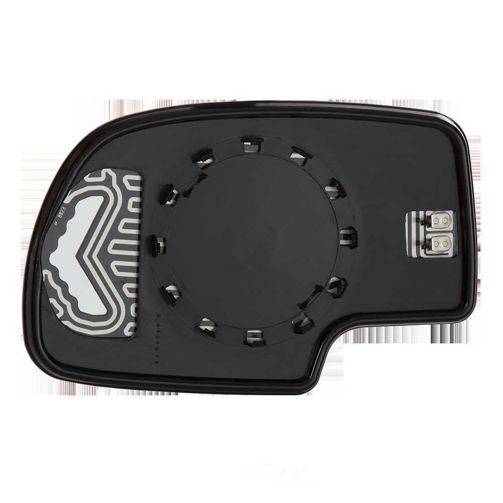 Burco Side View Mirror Replacement Glass with Motor Mount Plate - Clear Glass - 3254HRSG