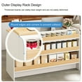 thumbnail image 6 of Modern Reception Desk Counter Table, Retail Reception Table with Lockable Drawers, Retail Checkout Counter with Open Shelves, 6 of 7