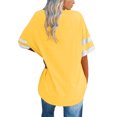 thumbnail image 2 of Fgnfyis T-Shirt Décontracté à Manches Courtes Col en V Coupe Ample pour Femmes YE1 m, 2 of 5