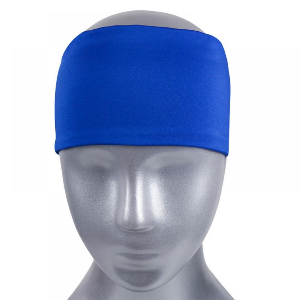 Gym Yoga Polyester headband workout stretchy blue Gym Yoga Polyester headband workout stretchy blue