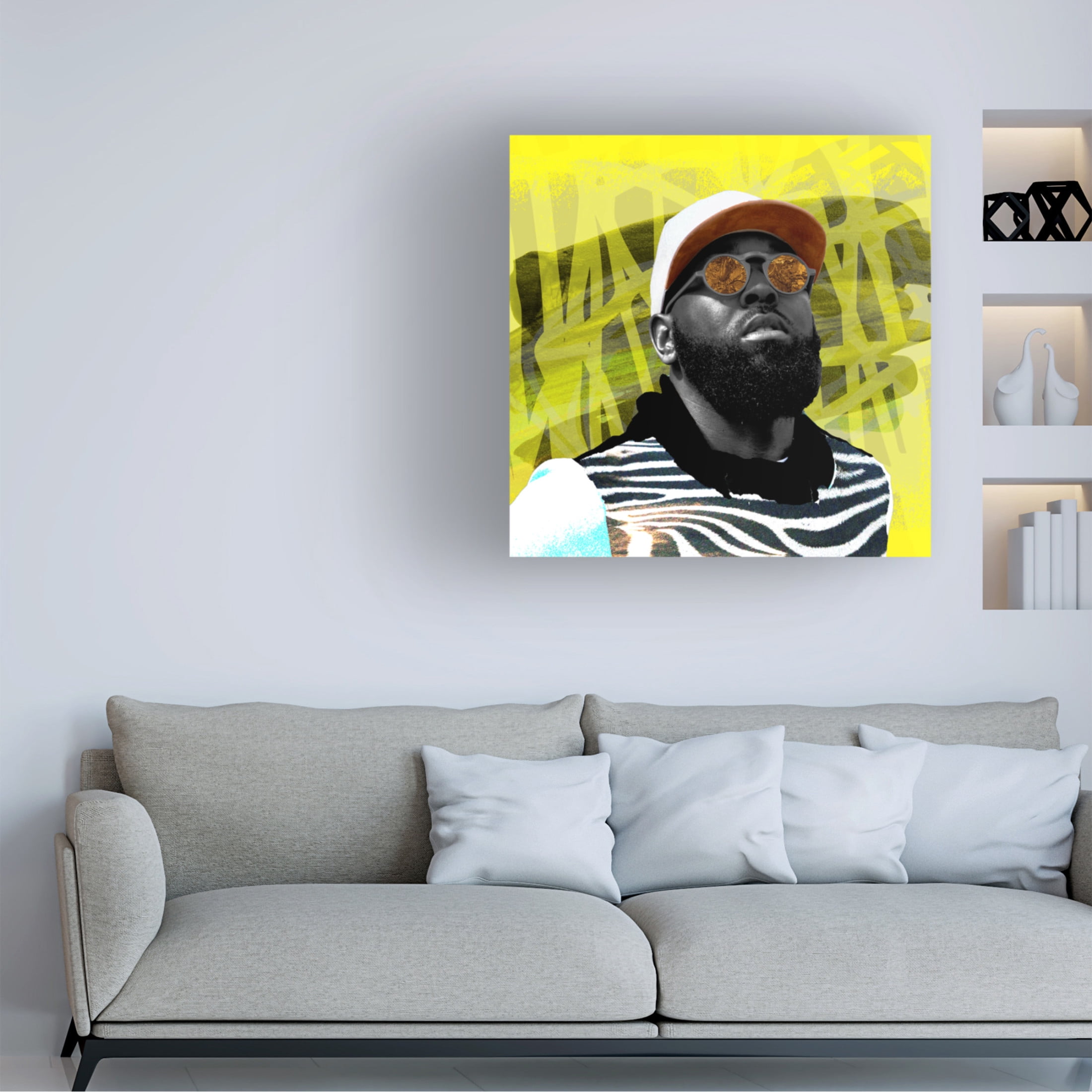Canvas Wall Art - NUMA Art 'The Seer Square' Wall Art for Living Room, Bedroom, or Office Décor by Trademark Fine Art - 14 x 14 Inches