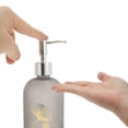 thumbnail image 3 of Unique Bargains 1 Pc Cylinder Ginko Soap Dispenser 13.53oz Clear Coffee Color, 3 of 6
