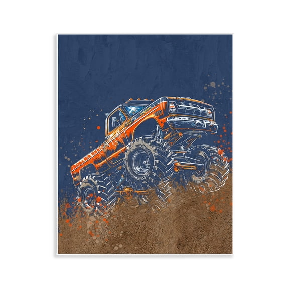 My Jam Monster Truck Wall Plaque Art, design by Kim Allen