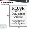 thumbnail image 4 of Stupell Industries Traditional Flush Only Toilet Paper Rules Gray Framed Giclee Art, 16 x 20, by Lux + Me Designs, 4 of 8