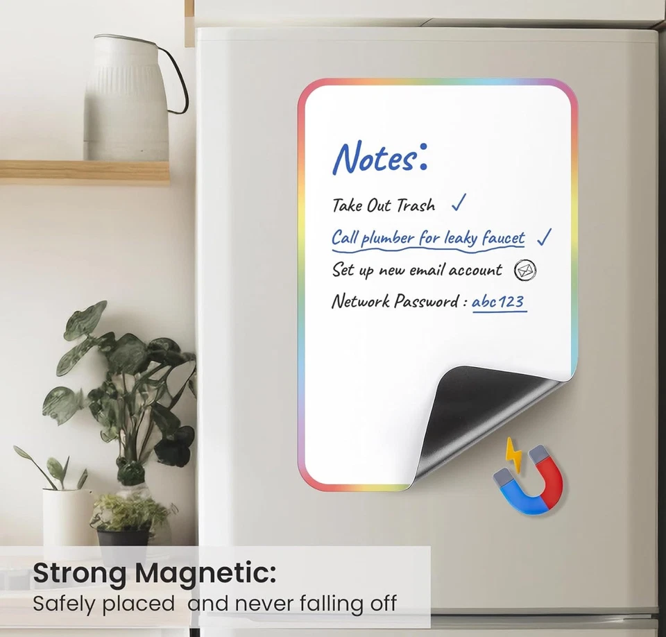 Magnetic Dry Erase Board Sheet For Fridge, Magnetic White Board For Refrigerator