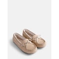 thumbnail image 2 of Wonder Nation Little and Big Girls Faux Fur Lined Moccasin Slippers, 2 of 4