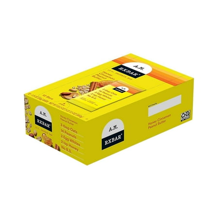 RX Bar A.M. Gluten Free Honey Cinnamon Peanut Butter Protein Bar 1.9 oz. 12 Bars/Box (KEE00533)