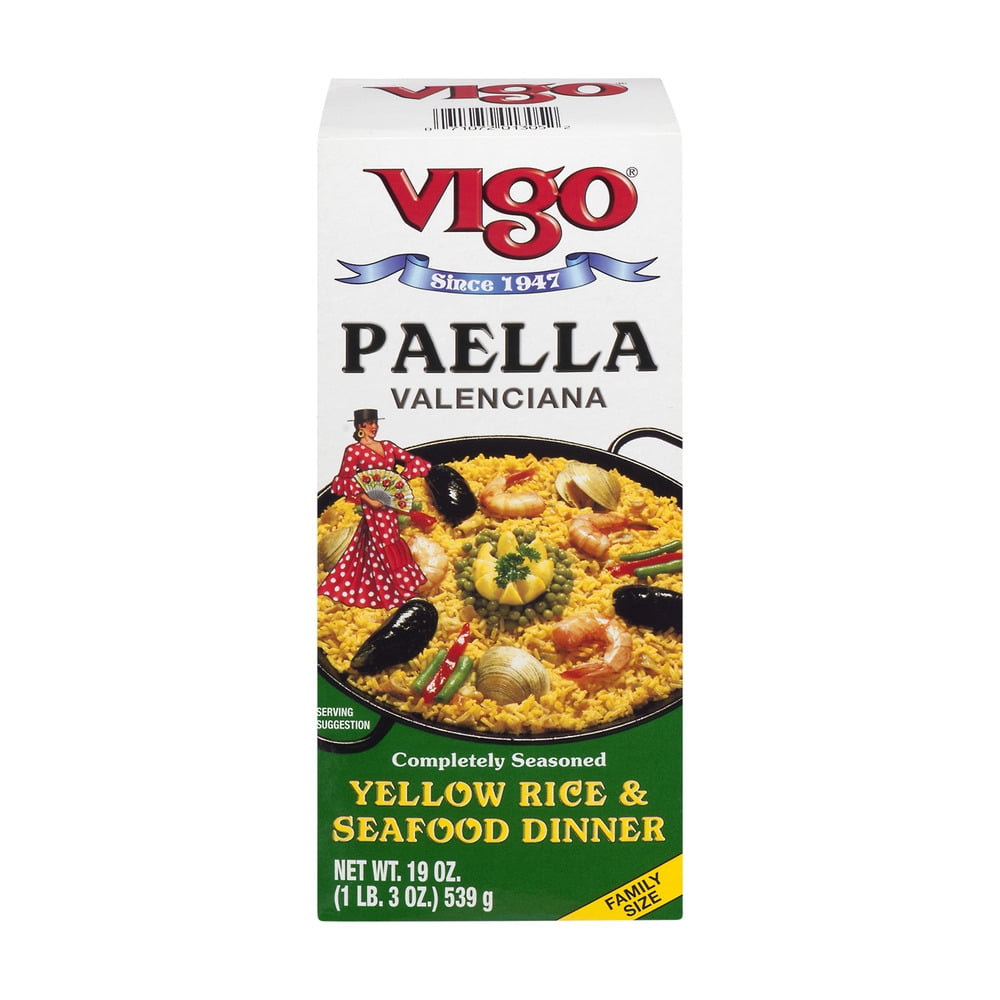 Vigo Paella Valenciana Yellow Rice & Seafood Dinner, 19.0 OZ