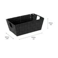 thumbnail image 5 of Simplify Small Woven Storage Shelf Bin, Black, 5 of 7
