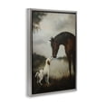thumbnail image 2 of Stupell Industries Victorian Hound & Horse Companions Gray Floating Frame Canvas Art, 17 x 25, by Petals Prints Design, 2 of 8