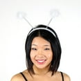 thumbnail image 4 of Antenna Costume Feather Headband - Pink Ladybug Robot Space Alien Accessories, 4 of 5