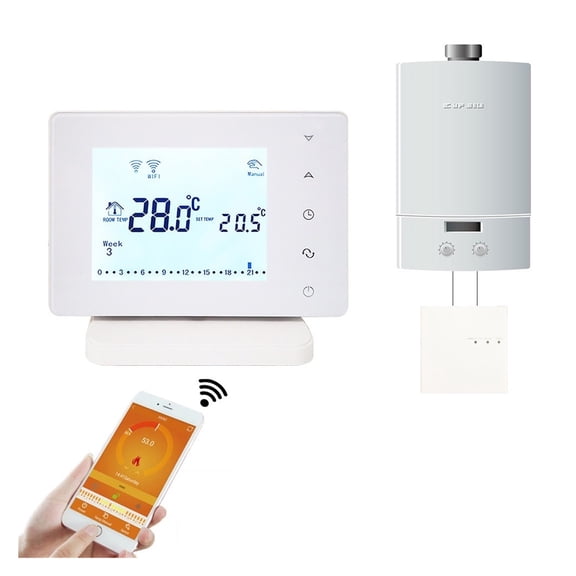 BOT306RF-WIFI Wireless Wifi Thermostat For Gas Boiler Smart Termostat Temperature Controller Support Google Home Alexa ,Easy to Operate