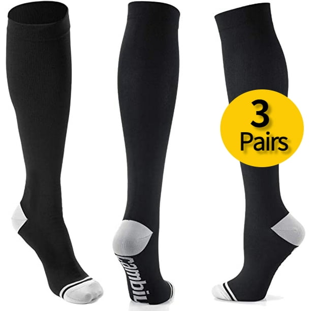 CAMBIVO Compression Socks for Men & Women 3 Pairs, Compression Support ...
