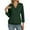 Dark Green #020, variant on 3/4 Length Sleeve Womens Tops Summer V Neck Loose Fit Shirts Casual Banded Bottom Blouses Sky Blue 2XL