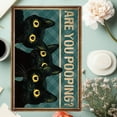 thumbnail image 7 of 1pc Toilet Black Cat Metal Tin Signs Are You Pooping Retro Metal Poster Bathroom Funny Vintage Wall Art Decor Funny Cat Bathroom Tin Signs for Toilet Home Wall Decor Plaque Sign, 7 of 7