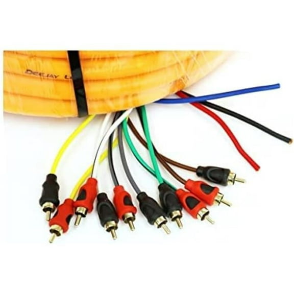52 ft. 10 RCA 3 Power Copper Cable, Orange