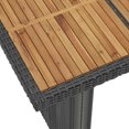 thumbnail image 3 of vidaXL 11 Piece Outdoor Dining Set with Cushions Poly Rattan Black, 3 of 5
