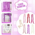 thumbnail image 4 of Light Pink Christmas Decor Simulation Hydrangea Violet Wisteria Orchid, Polyester Artificial Flower Vine Wedding Flower Belt, Long Flower Strip Flower Vine Decorative Flower String (1Pc), 4 of 4