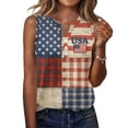 thumbnail image 2 of 250th Anniversary Printed Women Shirts Casual 250 Years Of Freedom T Shirt Sleeveless Tshirts Patriotic Tops, 2 of 7