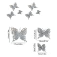 thumbnail image 3 of JeashCHAT 9 Pcs 3 Sizes Glitter Christmas Tree Butterfly Ornaments, Christmas Tree Decorations Hollow Butterflies with Clips, Wedding Xmas Holiday Party Decor, 3 of 8