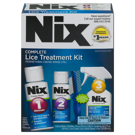 Nix Complete Lice Treatment Kit, Kills Lice and Eggs, Lice
