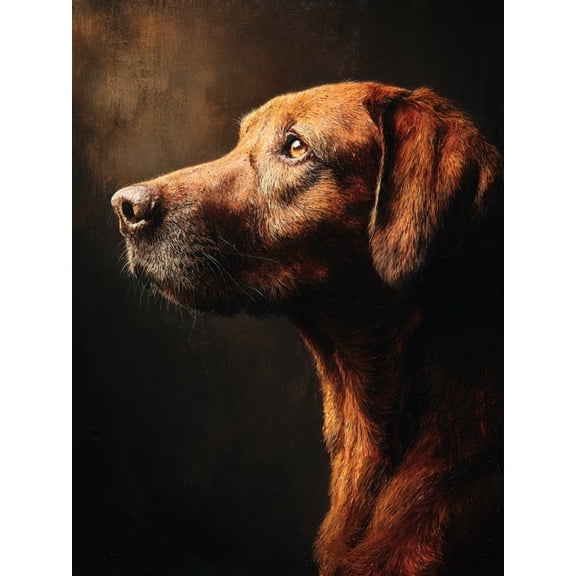 Paint by Numbers Adult DIY Hand Painted A staring hound Oil Painting Canvas Kits with Brush and Acrylic Gifts and Home Decoration Without Frame 40 x 50 cm