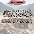thumbnail image 4 of ZIATUBLES 2-Pack UTV Seat Covers, Universal Waterproof Scratch-Resistant Front Bench Protector Set for Mule, Easy Install Clean Deocr Accessory, Gray Leopard Print, 4 of 8