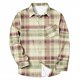 thumbnail image 4 of Blusa y camisa de manga larga con cuello vuelto para hombre, informal, a la moda, con botones, estampado a cuadros, blusa elástica de manga larga con cuello vuelto, blusa de poliéster para hombre, 4 of 5