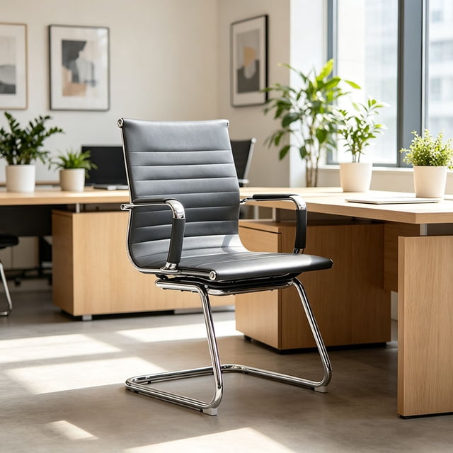 Silla Oficina Escritorio Ergonomica Minimalista Moderna Pack de Dos,64x55x105cm.Set De 2 Sillas