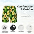 thumbnail image 2 of Kdxio Avocado Print Men's Swim Trunks with Compression Liner 7 Inch Inseam Quick Dry Swim Shorts, 2 of 5