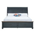 thumbnail image 5 of Queen Bed With Corduroy - Ports & Center Support Leg In Birch Veneers Storage Drawers, 5 of 5
