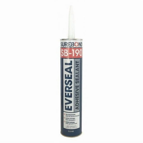 Surebond Hybrid Sealant, 10 oz, Cartridge, Clear, Hybrid Base, SB-190 SB-190