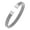 Silver, variant on Jordan Stainless Steel Mesh Open Bangle Black for Men