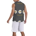 thumbnail image 2 of Sikiie Keep Life Simple Daisy Flower Basketball Jersey Reversible Men's Mesh Athletic Sports Shirts Training Practice S-4XLLarge, 2 of 6
