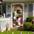 thumbnail image 6 of Easter Door Cover Decoration 70.86x35.43inch,Polyester Cute Bunny Eggs Floral Spring Door Banner Easter Holiday Photo Backdrop for Porch Garden Seasonal Party Supplies, 6 of 6
