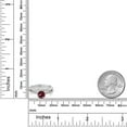thumbnail image 3 of 925 Sterling Silver Red Rhodolite Garnet and White Moissanite Wedding Engagement Band Bridal Set Ring for Women (1.49 Cttw, Gemstone January Birthstone, Available in Size 5, 6, 7, 8, 9), 3 of 5