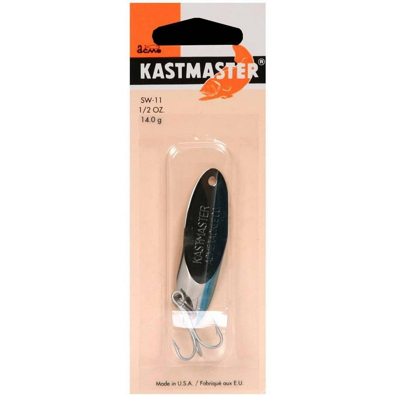 Acme Tackle Kastmaster Fishing Lure Spoon Chrome and Neon Blue 1/2