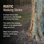 Brazos Rustic Wood Walking Stick, Hickory, Traditional Style Handle, for Men & Women, 55