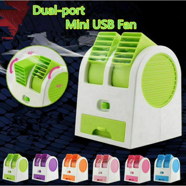 Mini Fan Car Auto Air Freshener Vent Cooling Fan Cooler Radiator