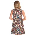 thumbnail image 2 of Bixox Robe Sans Manches à Imprimé Crâne de Musique rock pour Femmes avec Poches, Robe Décontractée Longueur Genou pour l'Été-Moyen, 2 of 7