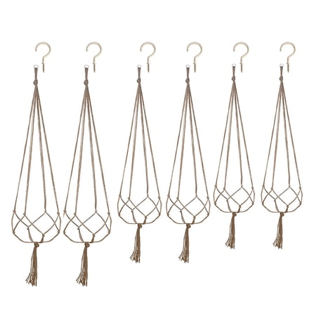 GiliGiliso Clearance Home 6PCS Plant Hanger Flower Pot Cotton Rope Wall Plant Holder Indoor Home Decor Fall sale
